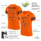 Orange0134-1 Custom Orange Orange-Navy Mesh Authentic Football Jersey