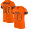 Orange0134 Custom Orange Orange-Navy Mesh Authentic Football Jersey