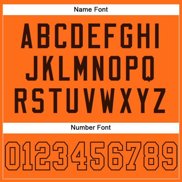 Orange0136-3 Custom Orange Orange-Brown Mesh Authentic Football Jersey