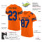 Orange0138-1 Custom Orange Royal-Black Mesh Authentic Football Jersey