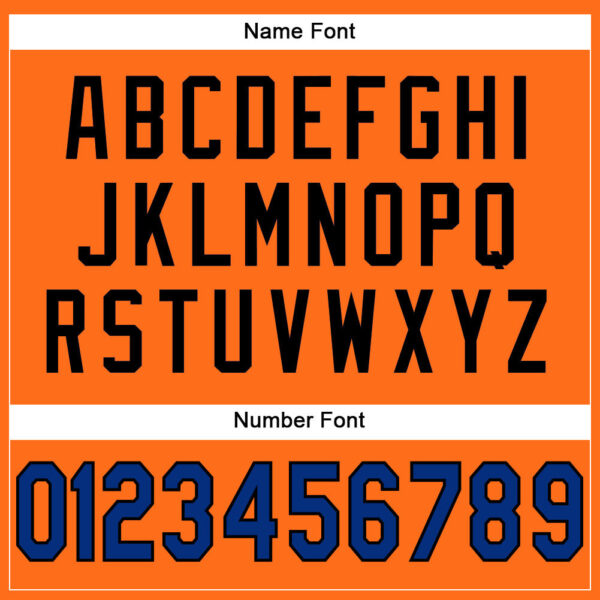 Orange0138-3 Custom Orange Royal-Black Mesh Authentic Football Jersey