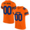 Orange0138 Custom Orange Royal-Black Mesh Authentic Football Jersey