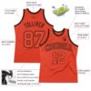 Custom Orange Orange-Brown Authentic Throwback Basketball Jersey