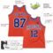 Custom Orange Royal-White Authentic Throwback Basketball Jersey