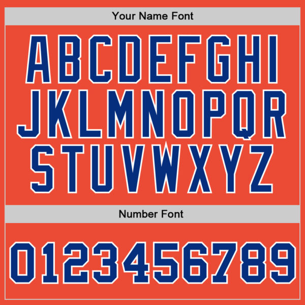 Custom Orange Royal-White Authentic Throwback Basketball Jersey