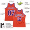 Custom Orange Purple-White Authentic Throwback Basketball Jersey