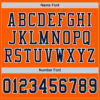 Custom Orange Navy-White Mesh Authentic Football Jersey