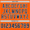 Orange0247-3 Custom Orange Navy-White Mesh Authentic Football Jersey
