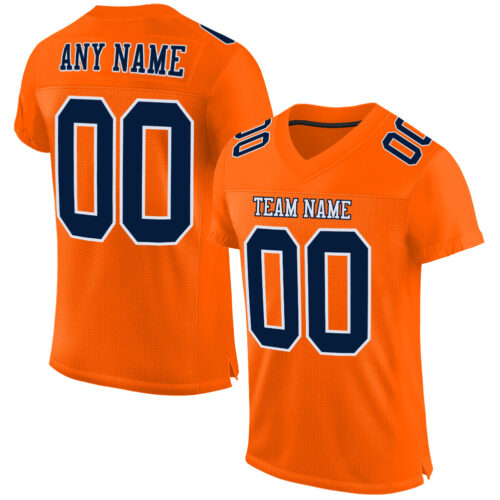 Orange0247_0f5e7c11-2447-483b-a3cf-29227c2dc4b6 Custom Orange Navy-White Mesh Authentic Football Jersey