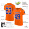 Custom Orange Royal-White Mesh Authentic Football Jersey