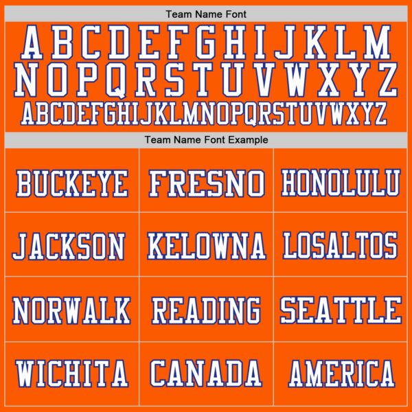 Custom Orange Royal-White Mesh Authentic Football Jersey