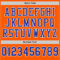 Custom Orange Royal-White Mesh Authentic Football Jersey
