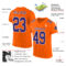 Orange0249-1 Custom Orange Purple-White Mesh Authentic Football Jersey