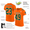 Custom Orange Green-White Mesh Authentic Football Jersey