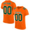 Orange0250 Custom Orange Green-White Mesh Authentic Football Jersey