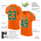 Orange0251-1_87766443-416c-4b2e-b906-7403b846c90a Custom Orange Kelly Green-White Mesh Authentic Football Jersey