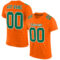 Orange0251_0f1d413d-e7ef-412a-8df7-15a8968de76f Custom Orange Kelly Green-White Mesh Authentic Football Jersey
