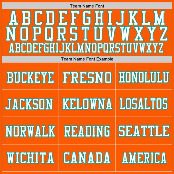 Custom Orange Aqua-White Mesh Authentic Football Jersey