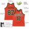 Custom Orange Green-White Authentic Throwback Basketball Jersey