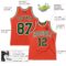 Custom Orange Green-White Authentic Throwback Basketball Jersey