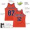 Custom Orange Navy-Gray Authentic Throwback Basketball Jersey
