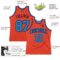 Custom Orange Blue-Navy Authentic Throwback Basketball Jersey
