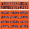 Custom Orange Light Blue-Navy Authentic Throwback Basketball Jersey