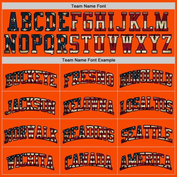 Custom Orange Vintage USA Flag-Black Authentic Throwback Basketball Jersey