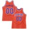 Custom Orange White Pinstripe Purple Authentic Basketball Jersey