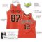Custom Orange White Pinstripe Brown Authentic Basketball Jersey