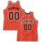 Custom Orange White Pinstripe Brown Authentic Basketball Jersey