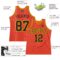 Custom Orange White Pinstripe Black-Gold Authentic Basketball Jersey