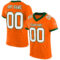 Orange0355 Custom Orange White-Green Mesh Authentic Football Jersey
