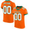Orange0356 Custom Orange White-Kelly Green Mesh Authentic Football Jersey