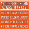 Custom Orange White-Navy Mesh Authentic Football Jersey