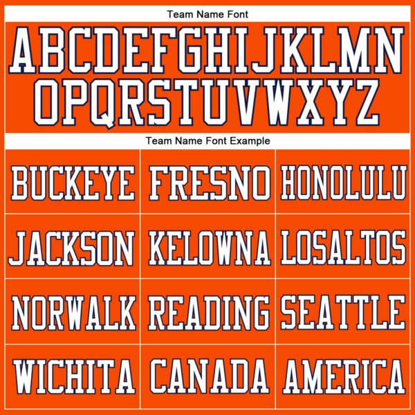 Custom Orange White-Navy Mesh Authentic Football Jersey