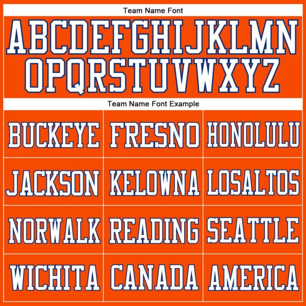 Custom Orange White-Royal Mesh Authentic Football Jersey