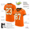 Orange0363-1 Custom Orange Cream-Olive Mesh Authentic Football Jersey