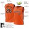 Custom Orange Black-White Authentic Throwback Basketball Jersey