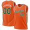 Custom Orange Kelly Green-White Authentic Throwback Basketball Jersey