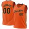 Custom Orange Black-Old Gold Authentic Throwback Basketball Jersey