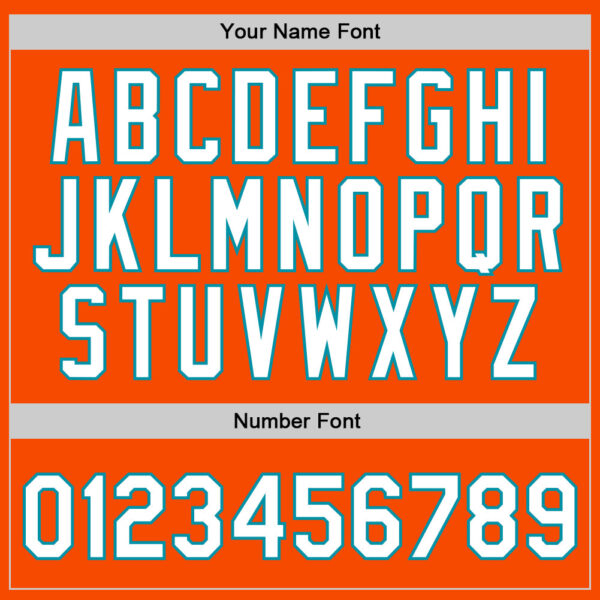 Custom Orange White-Teal Authentic Throwback Basketball Jersey