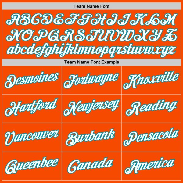 Custom Orange White-Teal Authentic Throwback Basketball Jersey