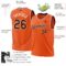 Custom Orange Brown-White Authentic Throwback Basketball Jersey