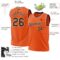 Custom Orange Black-Cream Authentic Throwback Basketball Jersey