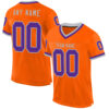Custom Orange Purple-Gray Mesh Authentic Throwback Football Jersey
