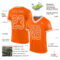 Orange0480-1 Custom Orange White-Gray Mesh Authentic Throwback Football Jersey