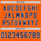Orange0483-3 Custom Orange Navy-Gold Mesh Authentic Throwback Football Jersey