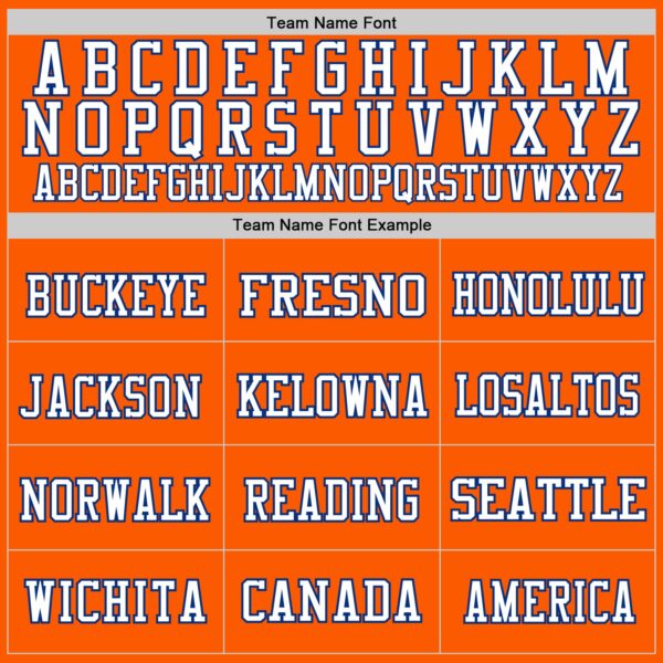 Custom Orange Royal-White Mesh Authentic Throwback Football Jersey