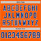 Custom Orange Royal-White Mesh Authentic Throwback Football Jersey